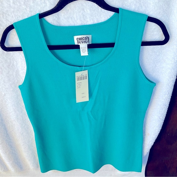 Chico’s Apparel Lucie 3 Sleeveless Knit Oasis; NWT; M/8 - Picture 1 of 12